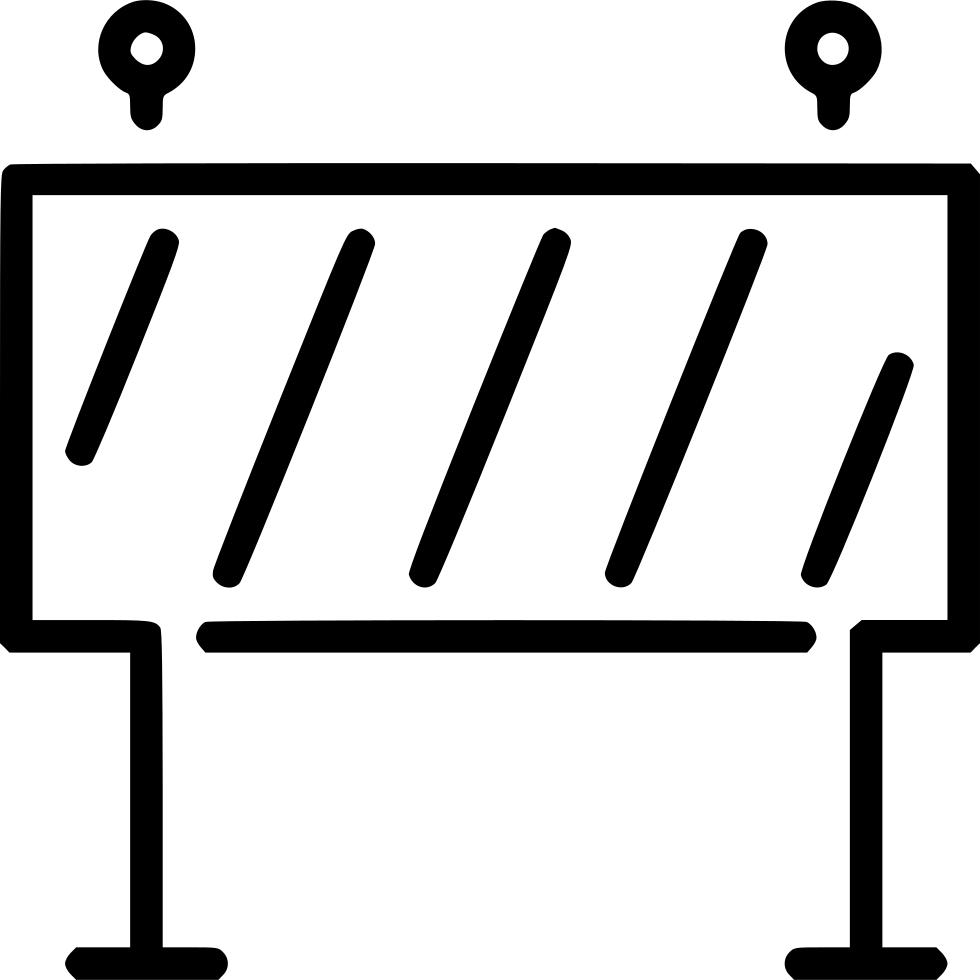 Construction Sign - - Traffic Barrier Clipart Image Svg (980x980), Png Download