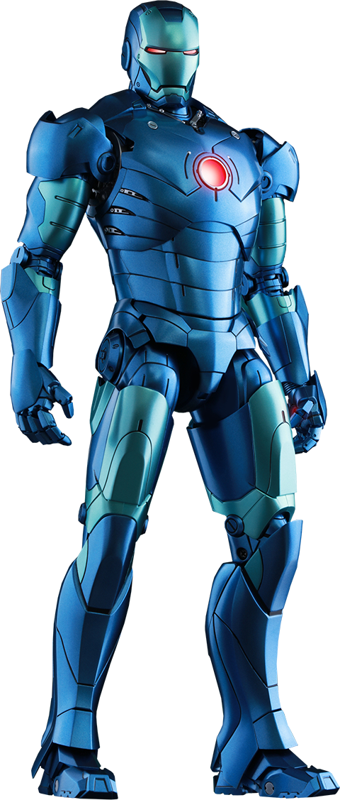 Mark Iii Diecast Action Figure - Hot Toys Iron Man Mark Iii Stealth Mode 1/6th Scale (480x1127), Png Download
