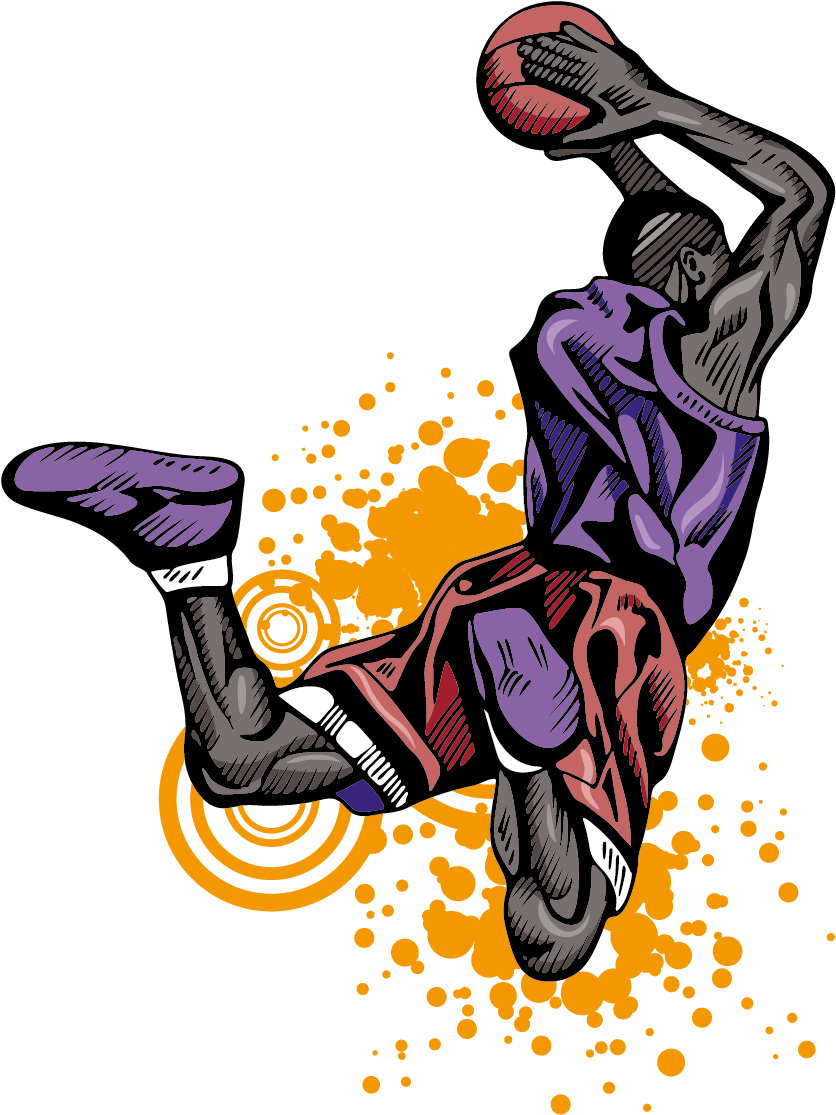 Basketball Player Slam Dunk Athlete - Basketball Slam Dunk Png (1181x1181), Png Download