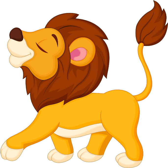 Download A Software Development Company Lion Walking Cartoon Full Size Png Image Pngkit