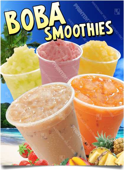 Bv-134 Boba Smoothies Poster - Smoothie Poster (600x600), Png Download