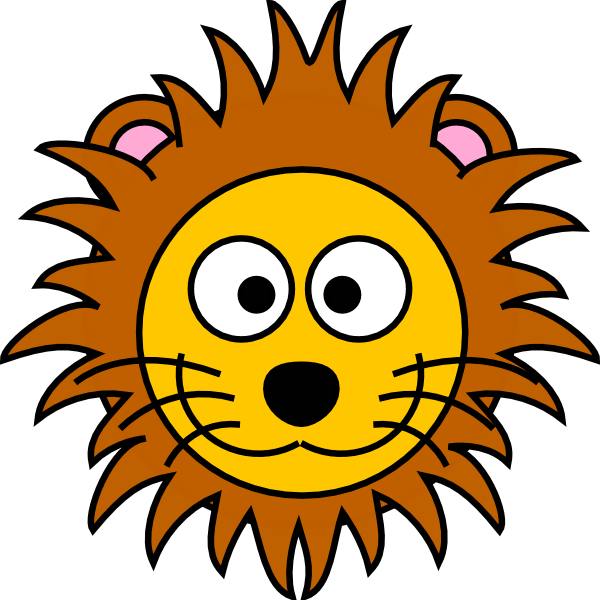Baby Lion Face Clipart - Lion Head Clipart (600x600), Png Download