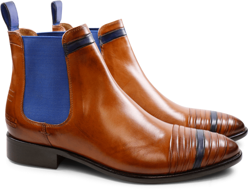 Ankle Boots Riley 4 Crust Tan Electric Blue Elastic - Bottines Melvin & Hamilton Riley 4 Crust Tan Electric (1024x1024), Png Download