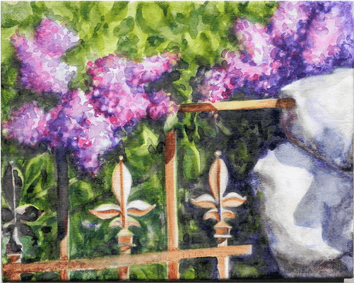 Wrought Iron And Lilacs - Wrought Iron (500x500), Png Download