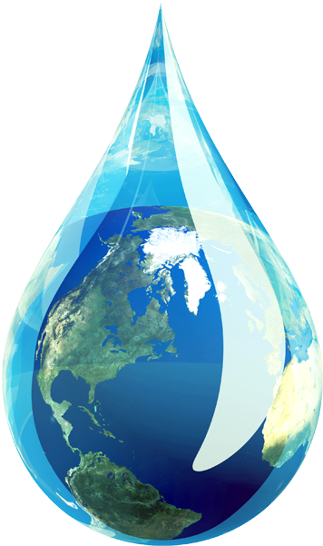 Drop - Earth In A Water Drop (600x600), Png Download