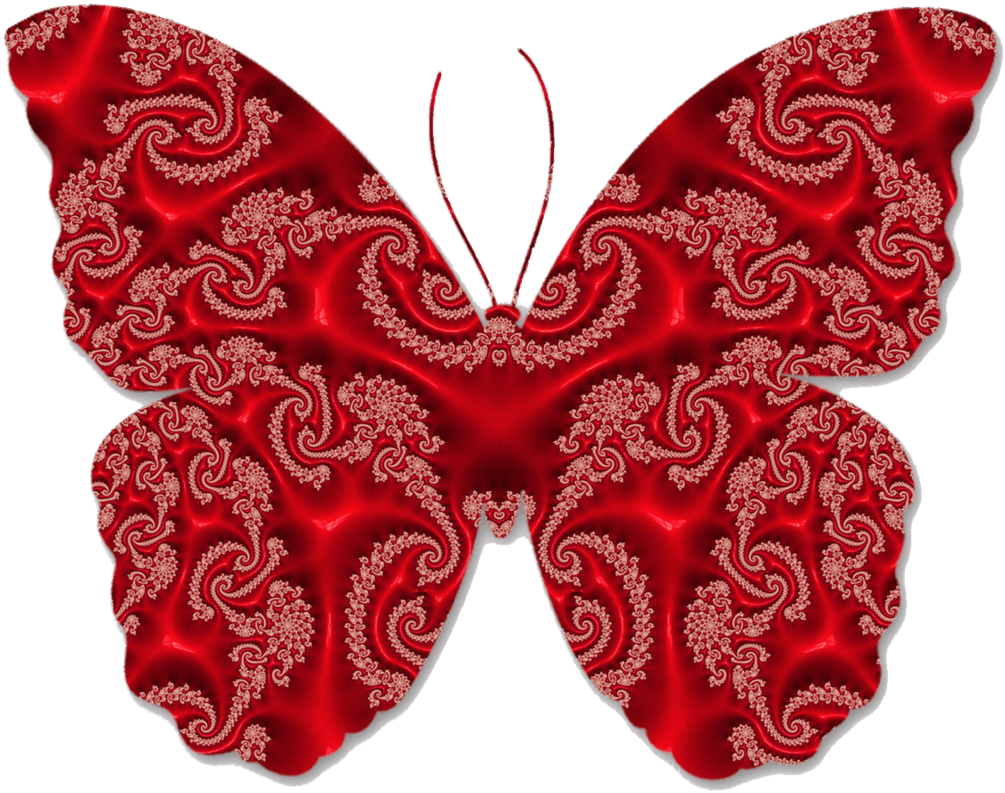 Butterfly Red Lace - Butterfly (1280x1280), Png Download