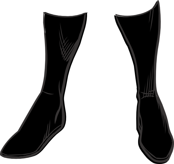 Graphic Royalty Free Download Clip Art At Clker Com - Black Boots Clipart (600x566), Png Download