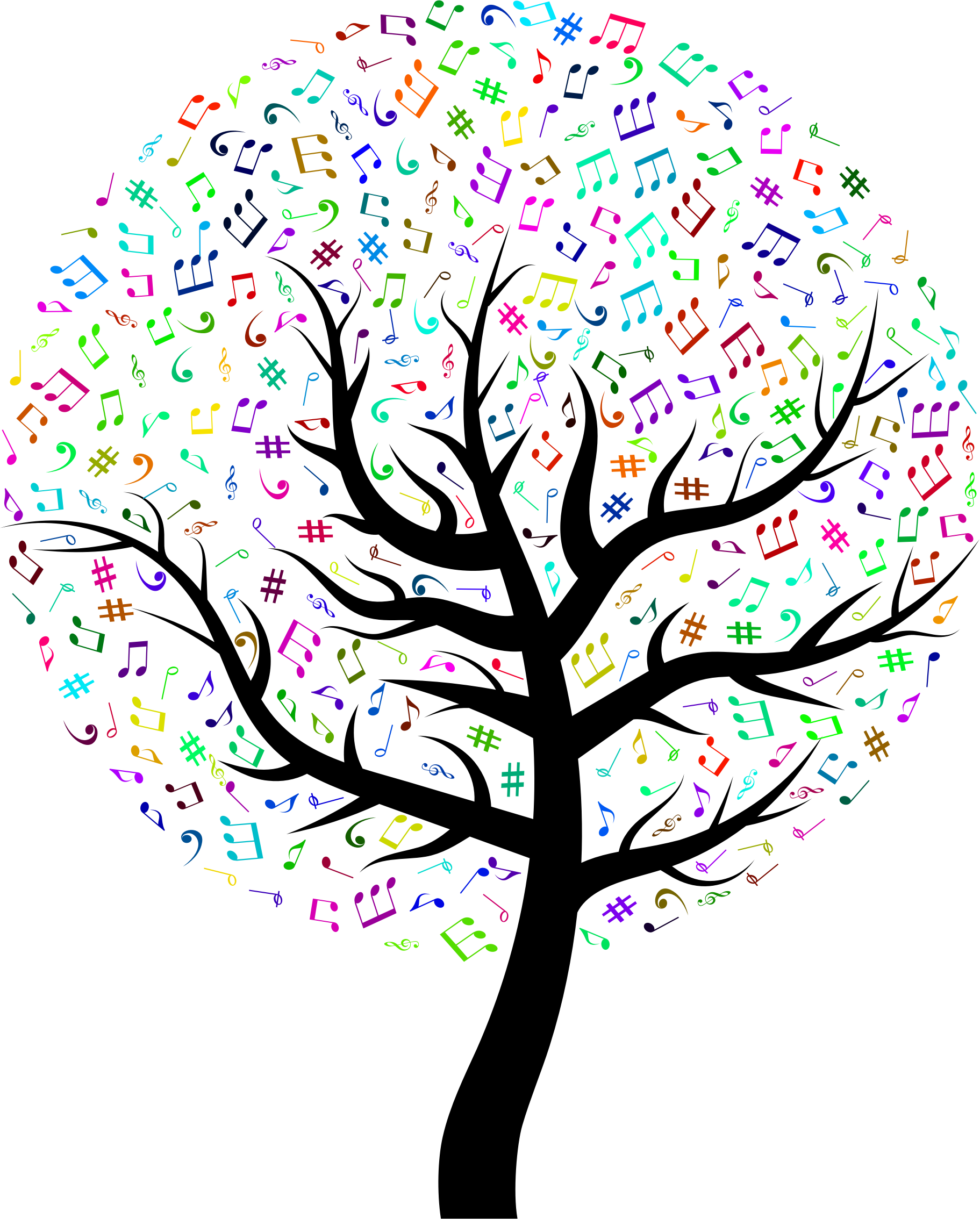 This Site Contains Information About Bare Tree Coloring - Music: Larger Staff (6 Stave Per Page) Paper - 8. 5 (1823x2268), Png Download