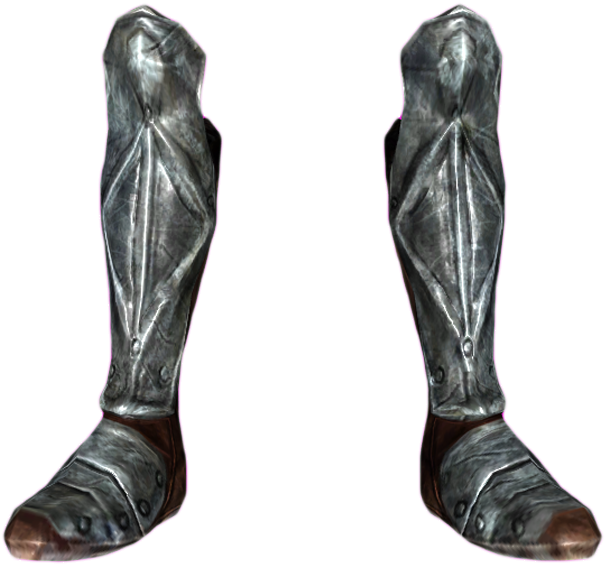 Imperial Boots Female - Steel Boots Skyrim (630x609), Png Download