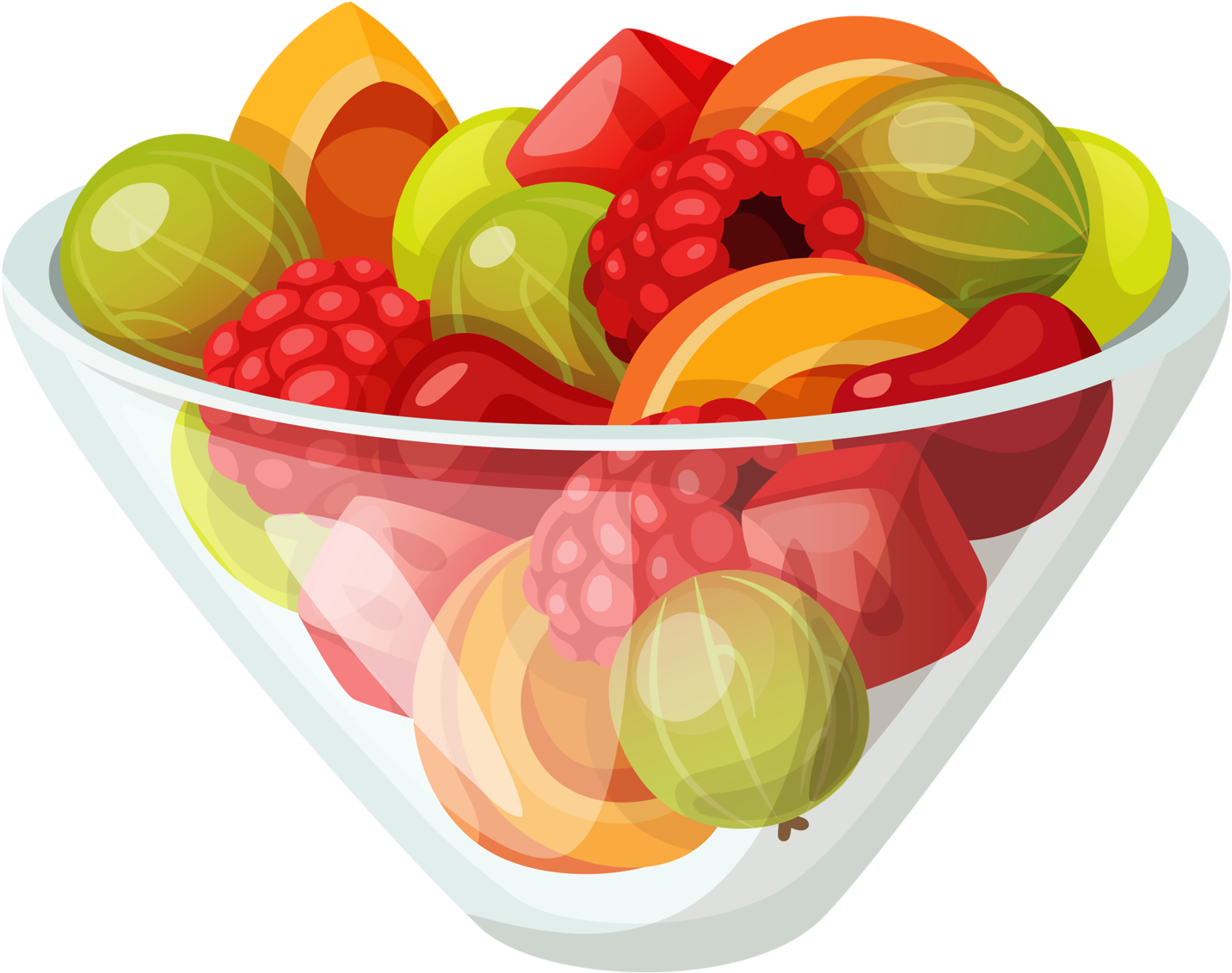 Яндекс - Фотки - Fruit Salad Clip Art (1600x1395), Png Download