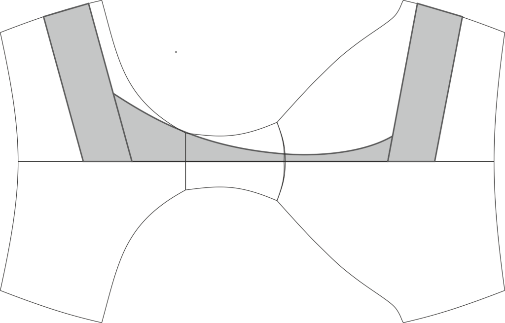 Eliminate The Side Seam On The Lace Pieces And Straighten - Line Art (1024x655), Png Download