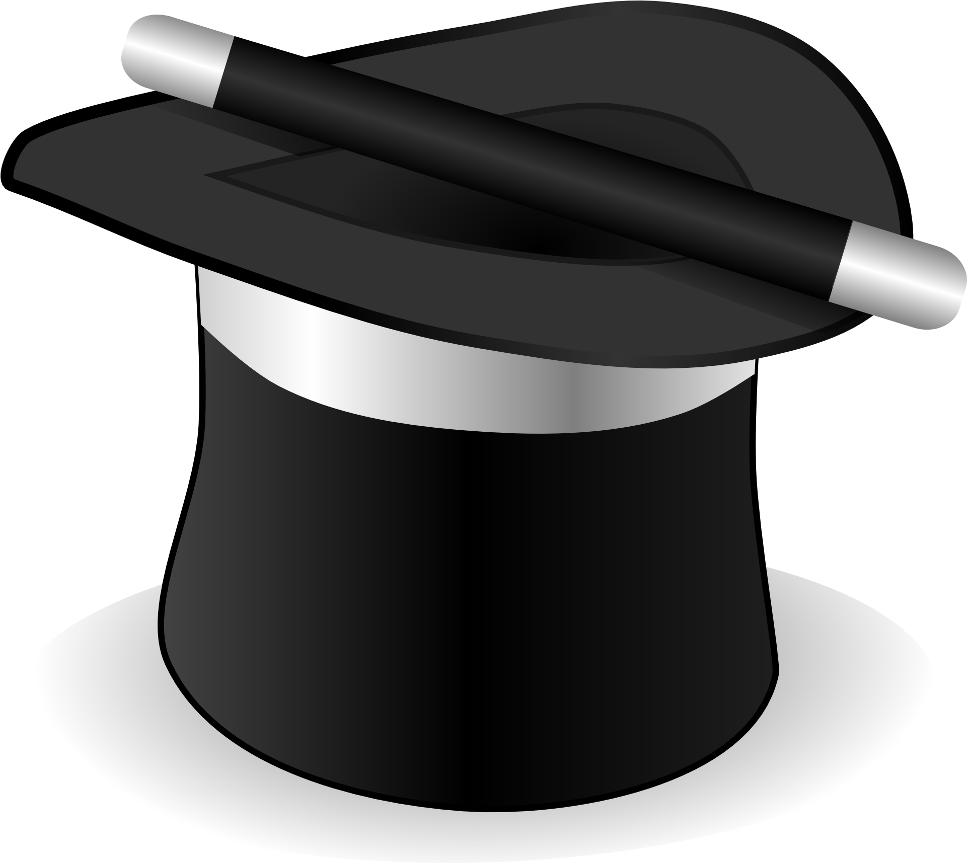 Magic Wand Png Transparent Image - Magic Hat Clip Art (2041x1829), Png Download