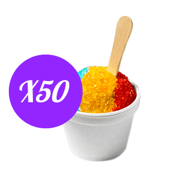 50 Servings Snow Cone Cart - Snow (358x358), Png Download