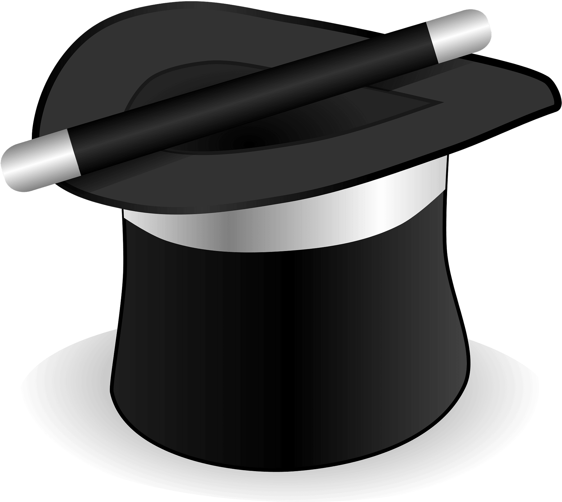 Magic Hat And Wand Clipart Png (600x563), Png Download