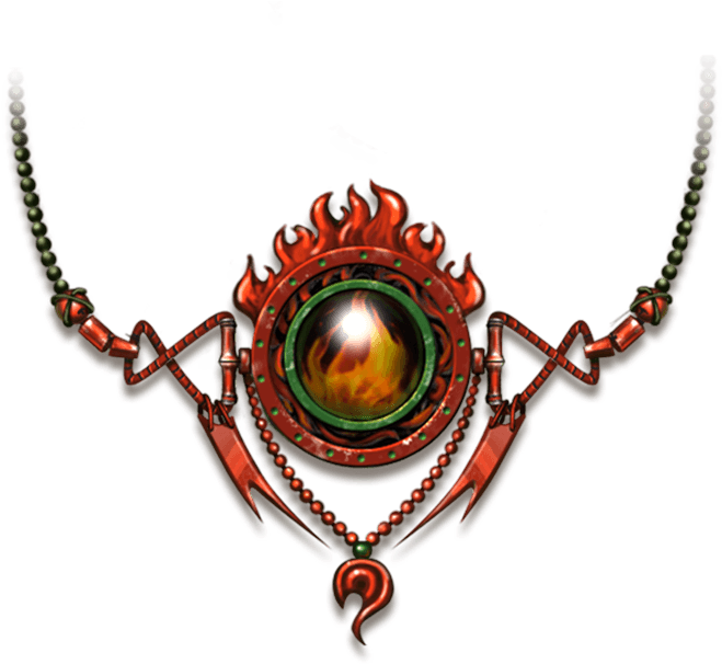 Magic Fire Ball - Necklace (778x682), Png Download
