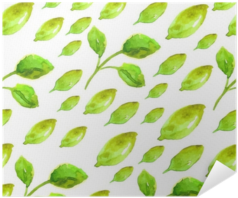 Watercolor Seamless Pattern With Green Leaf Poster - Watercolor Painting (400x400), Png Download