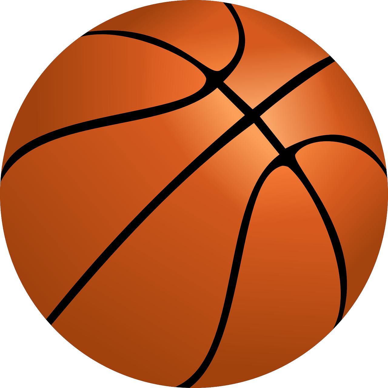 Basketball Clip Art At Clker - Basketball Clipart (594x596), Png Download