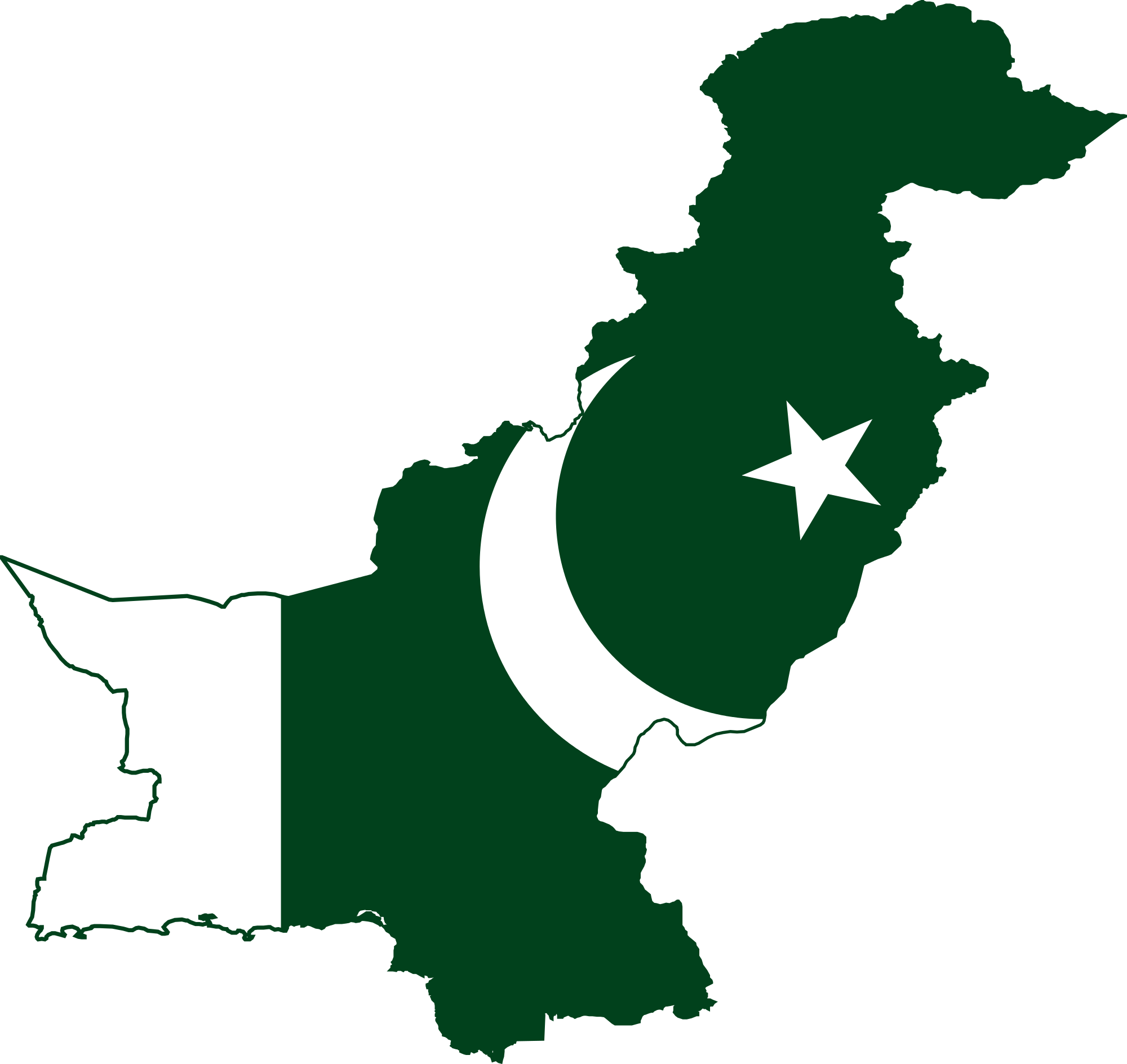 Open - Pakistan Map With Flag (2000x1889), Png Download