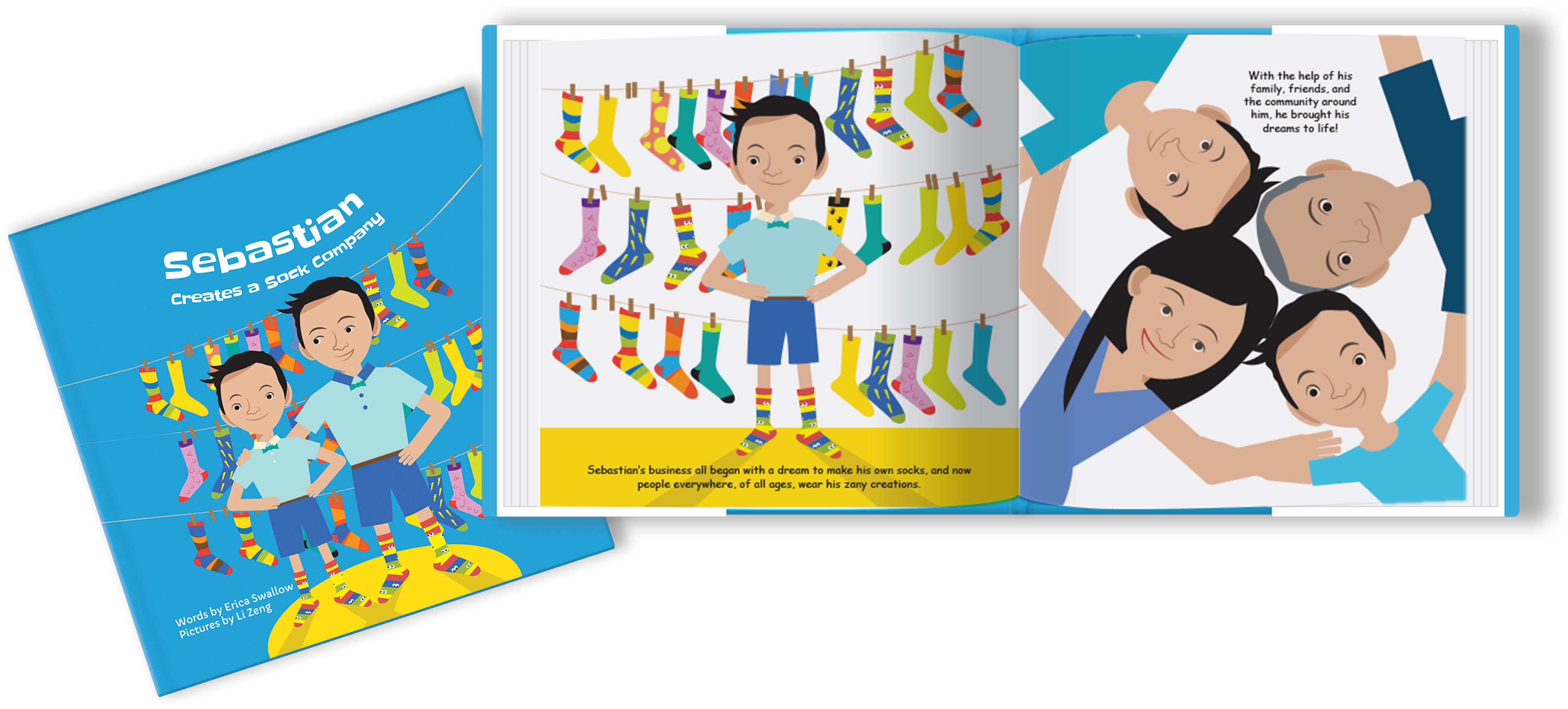 “sebastian Creates A Sock Company” Special Edition - Sebastian Creates A Sock Company (entrepreneur Kid) (4500x3000), Png Download