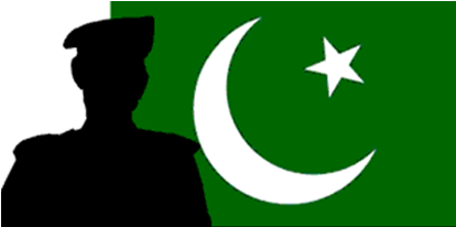 Pakistan Flag With Military - Flag (586x205), Png Download
