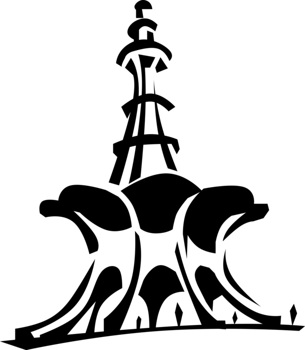 Minar E Pakistan Png Image - Minar E Pakistan Drawing (611x700), Png Download