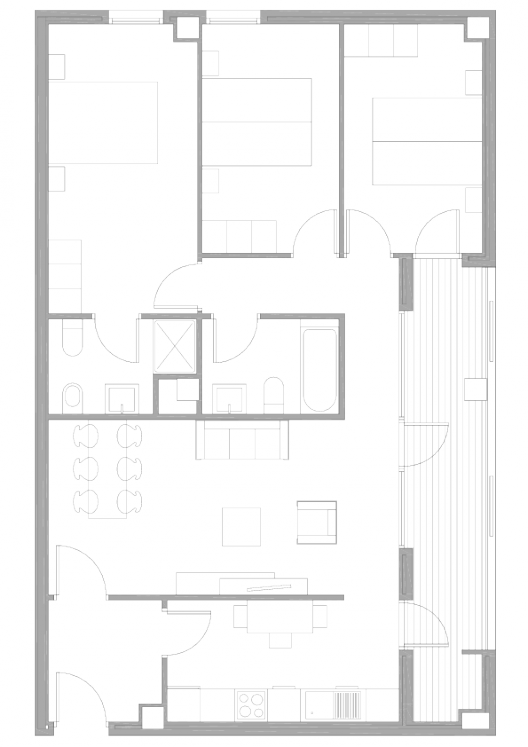 The Typology Is Spatially Open To The Terrace, With - Clothing (528x747), Png Download