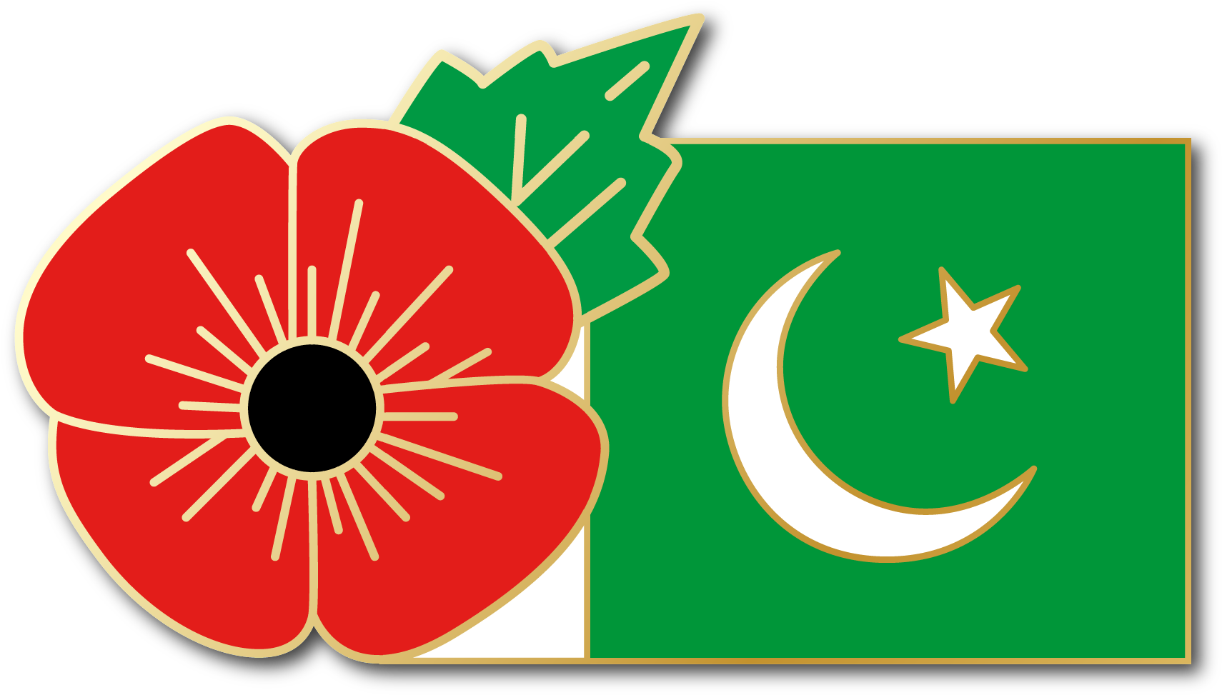 Image Of Pakistan Fmn Poppy/flag Combo Medal - Red Poppy Lapel Pin Enamel Badge Lest We Forget Brooch (1718x982), Png Download