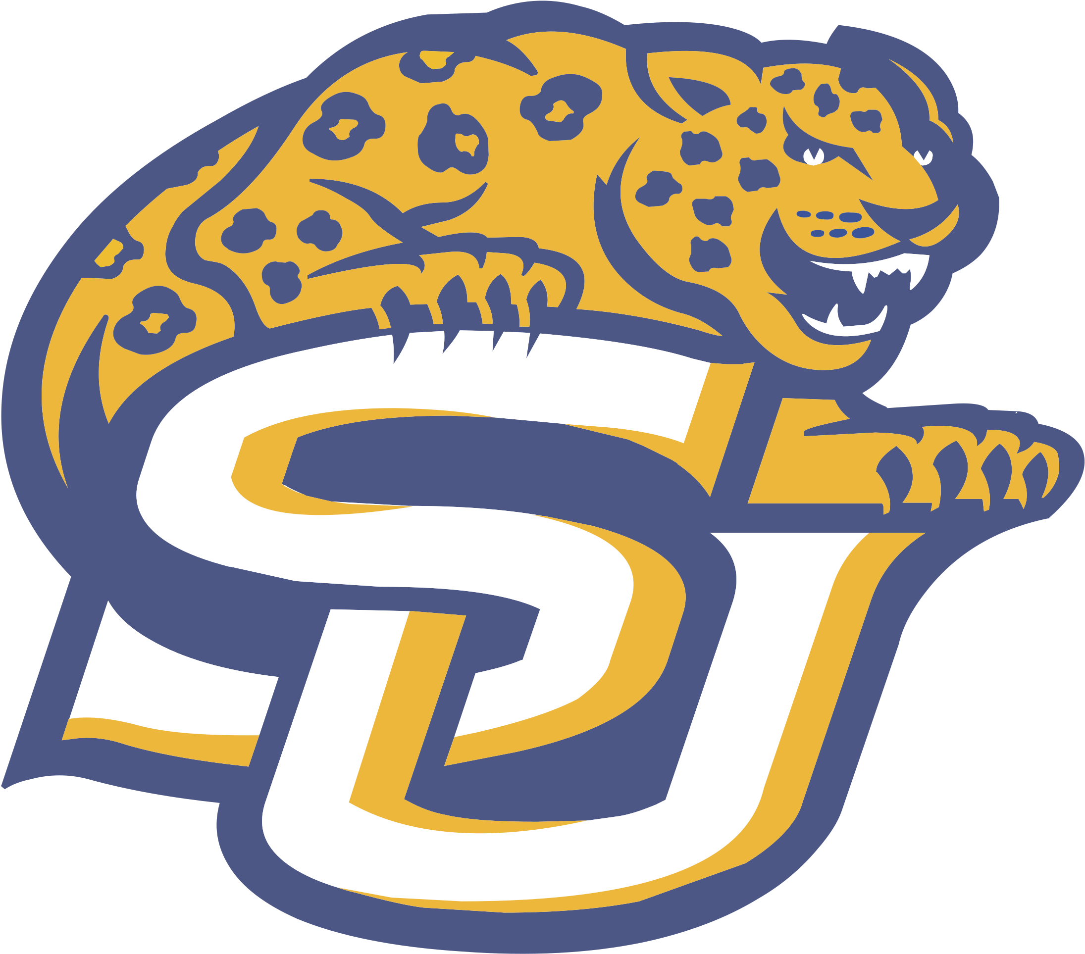Southern Jaguars Logo Png Transparent - Southern University Football Logo (2400x2400), Png Download