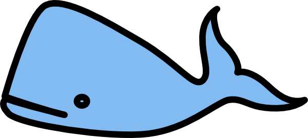 Bluewhale Clip Art At Clker - Whale Clipart (600x269), Png Download