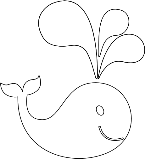 Whale Black And White Baby Beluga Clipart Gclipart - Black And White Image Whale (555x555), Png Download