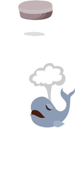 Milk Whale Clipart Png For Web (252x597), Png Download