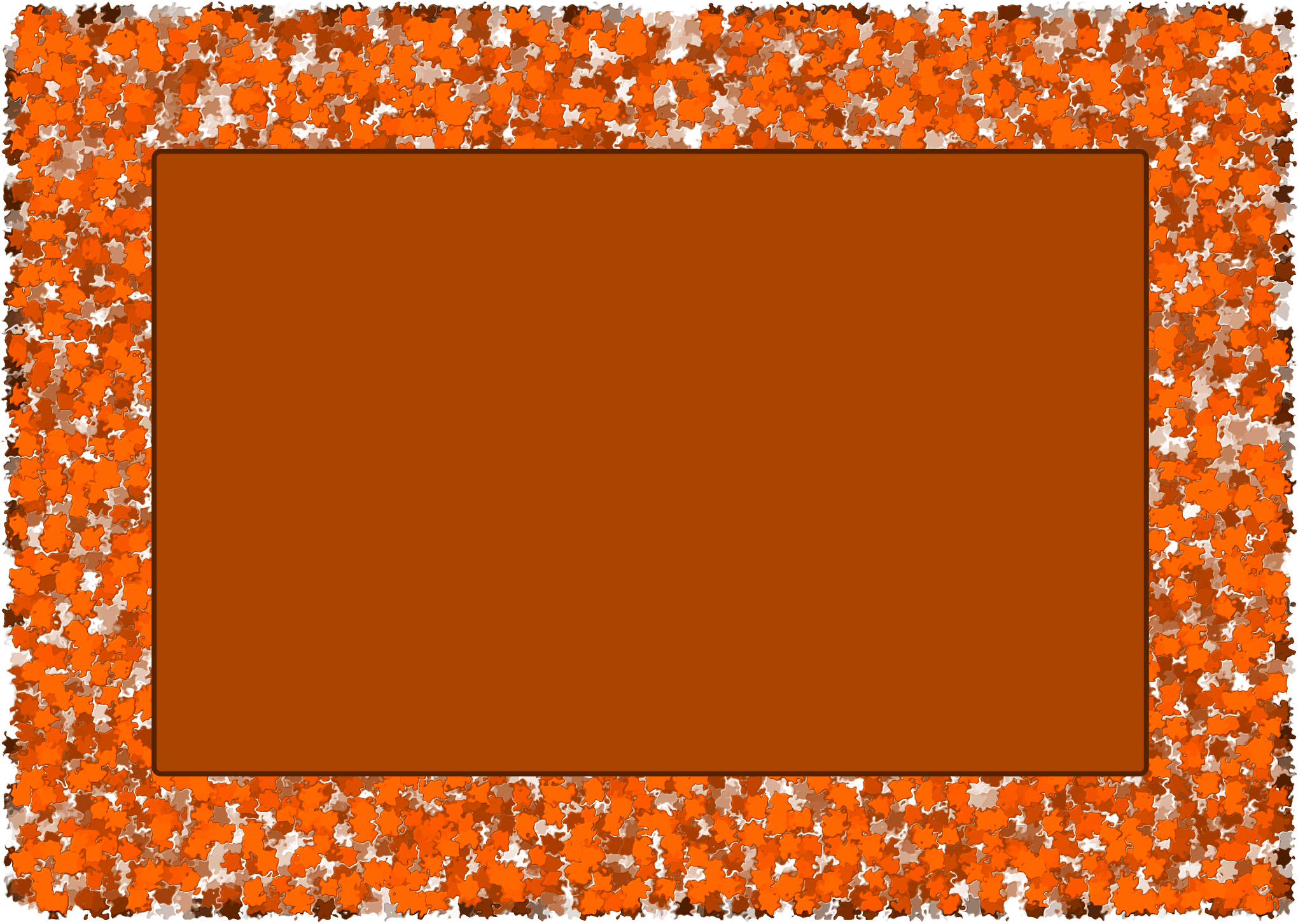 This Free Icons Png Design Of Border With Brown Leaves (2400x1692), Png Download