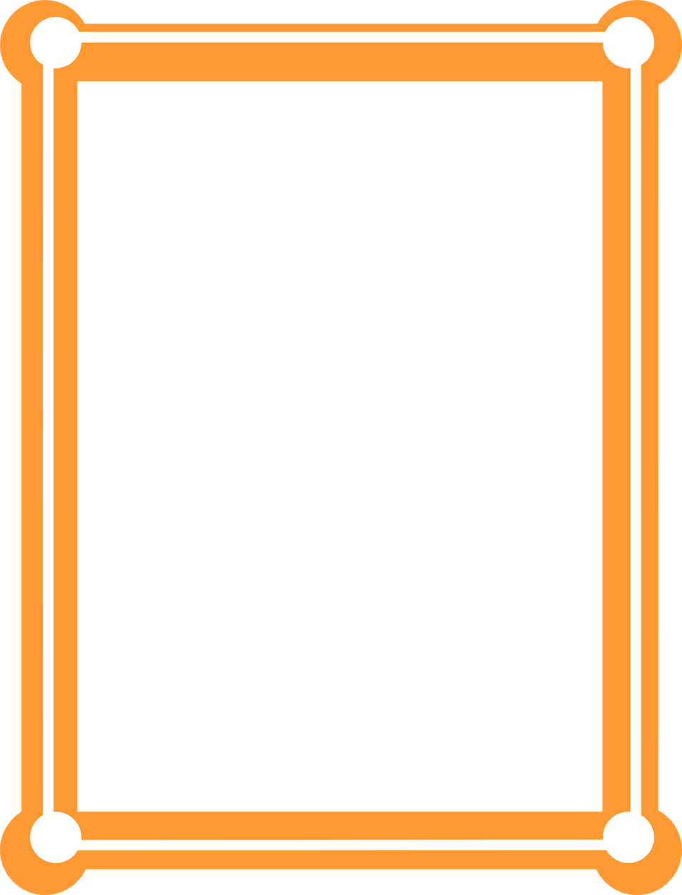 Border Orange - Orange Borders And Frames (958x1257), Png Download