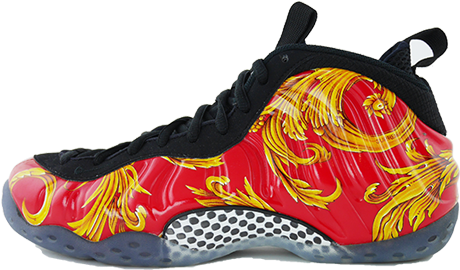 Nike Air Fomaposite One "red Supreme" - Sneakers (600x401), Png Download