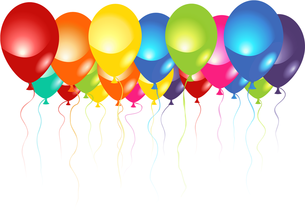 Transparent Balloons Png Picture - Transparent Birthday Balloons Png (1255x875), Png Download