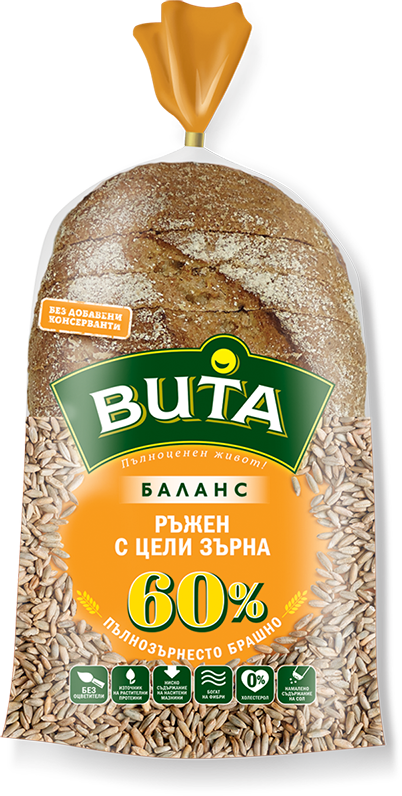 Rye Vita Balance Bread With Whole Grains - Хляб Вита С Лимец (402x796), Png Download