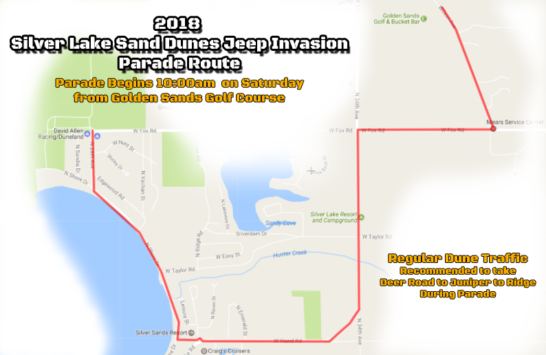 Parade Begins Through Silver Lake To Silver Lake Sand - Diagram (794x517), Png Download