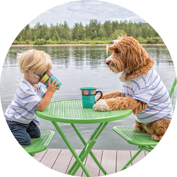 Picture - Foster Boy And Dog (600x600), Png Download