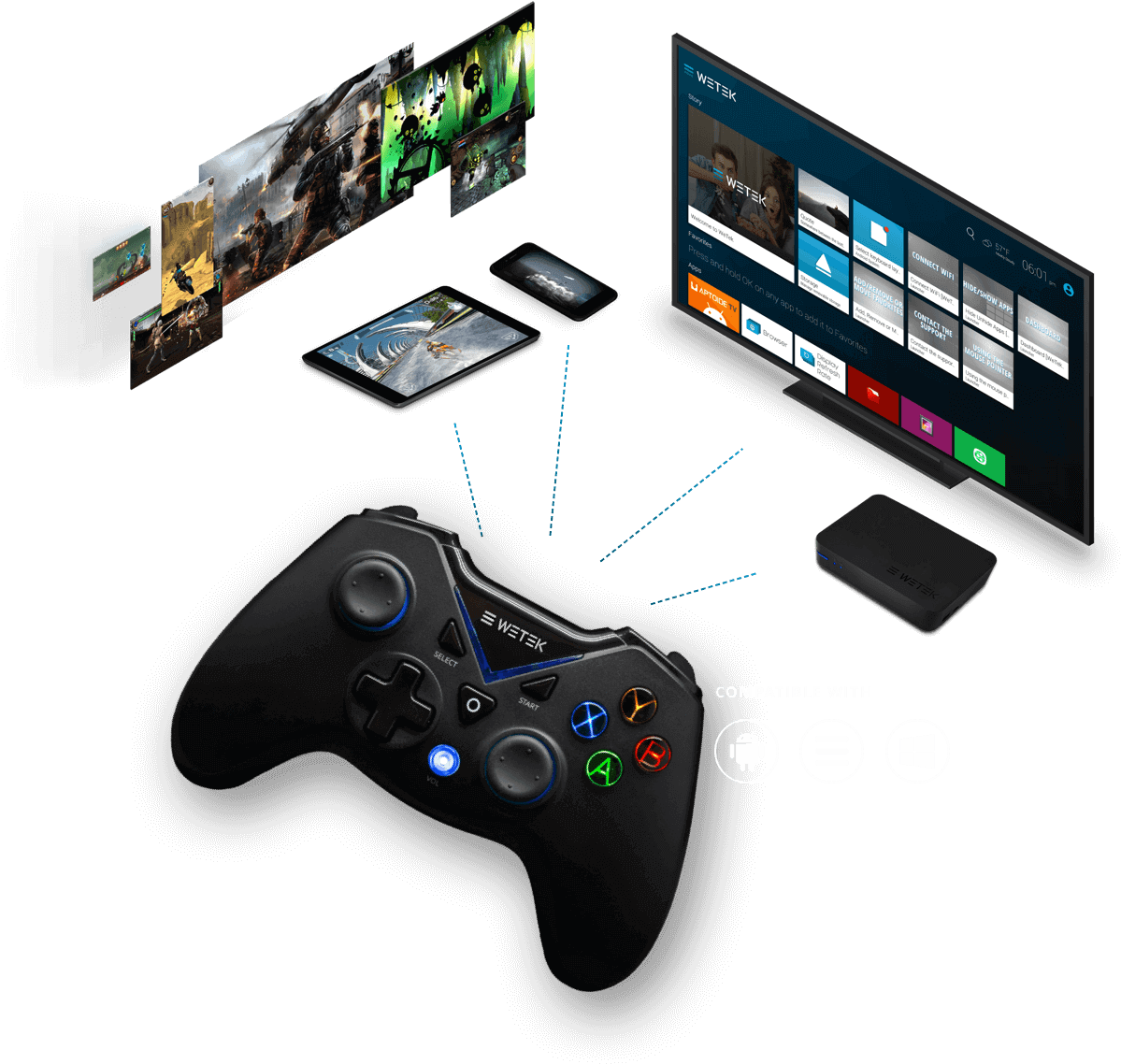 Take Full Advantage Of Bluetooth Technology And Experience - Game Controller (1440x1185), Png Download
