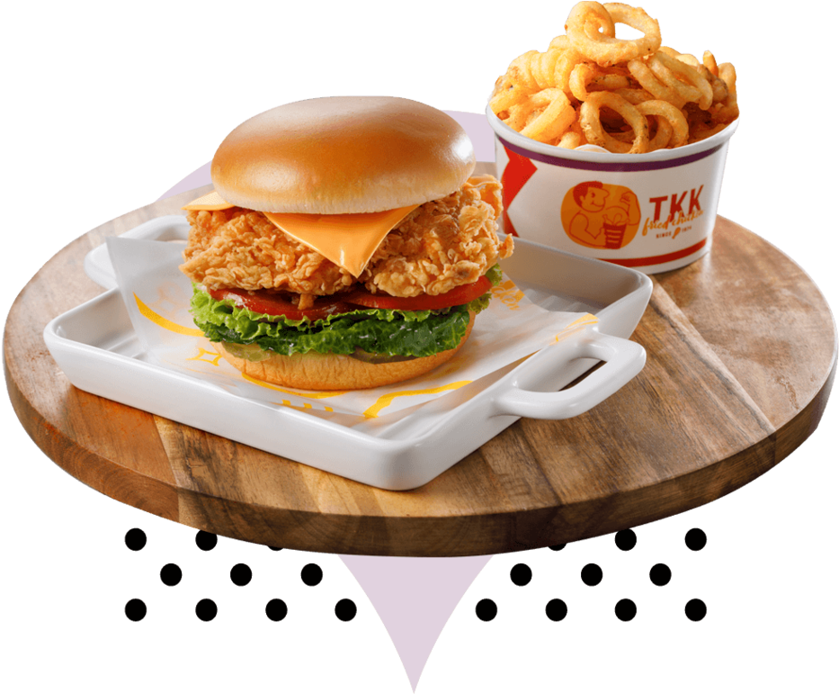 Tkk Chicken Sandwich Deluxe Large (1000x770), Png Download