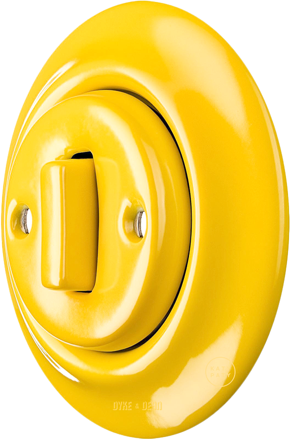Porcelain Wall Switch Yellow Slim Button - Inflatable (900x900), Png Download
