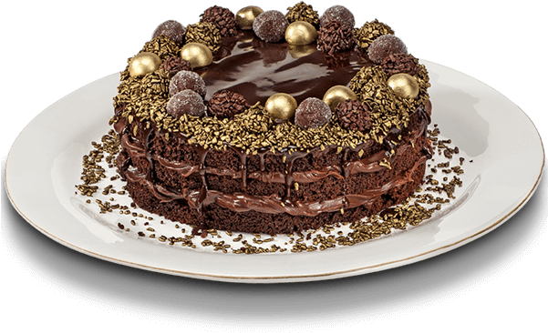 Bolo Ouro Brigadeiro 70% - Chocolate Cake (600x600), Png Download
