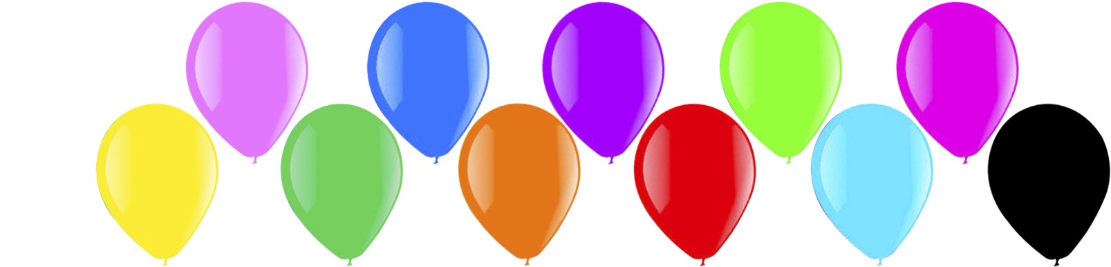 Balão 6 - - Balloon (1731x485), Png Download