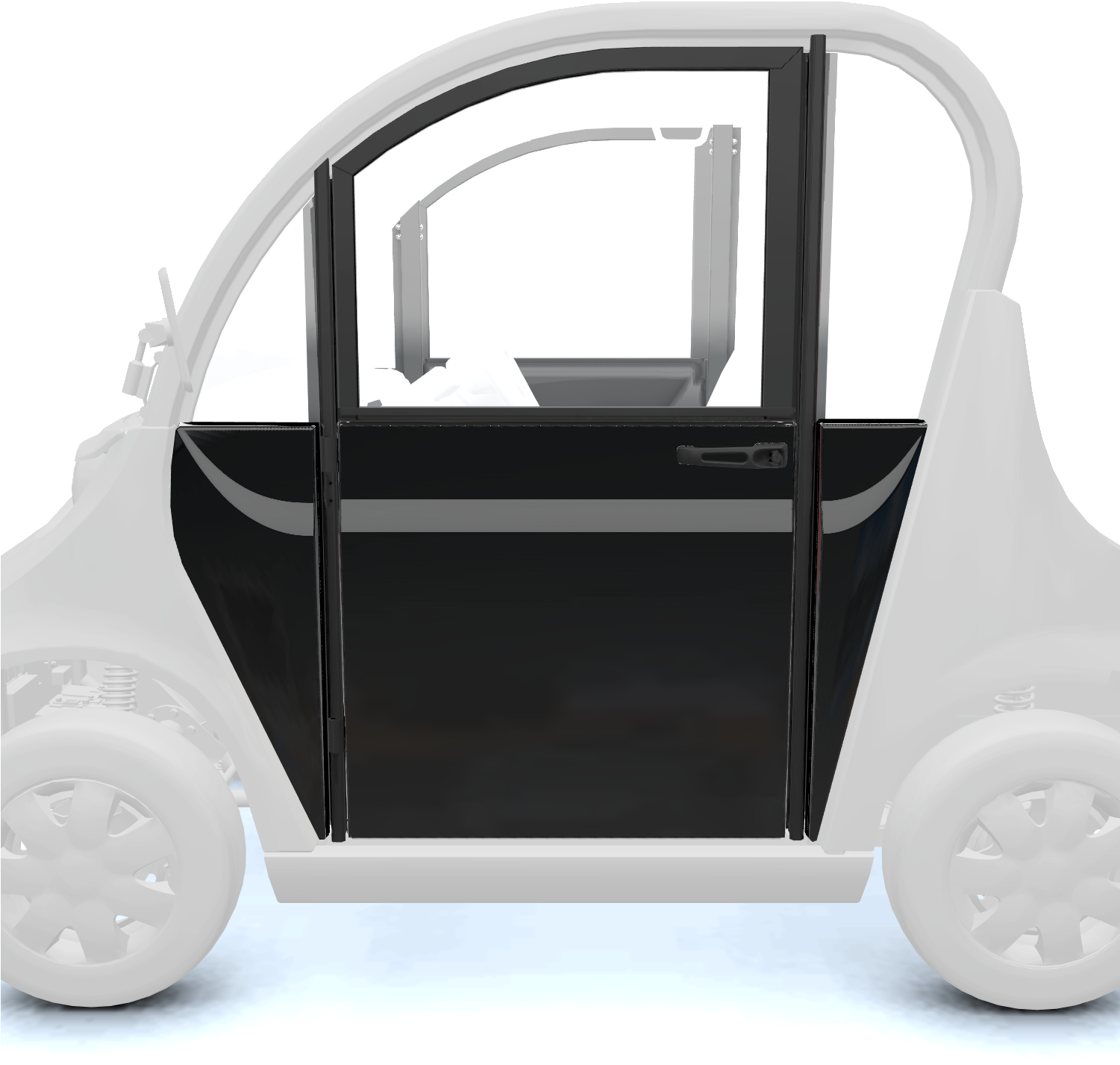 Full Door Left, Black - Model Car (1500x1500), Png Download
