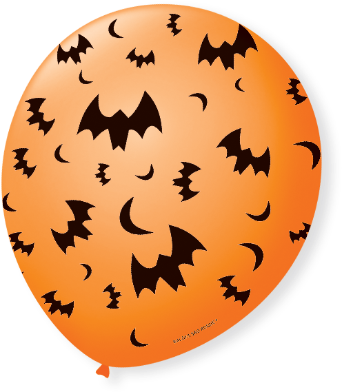 Balões Elaborados - Balões Halloween Morcego (531x607), Png Download