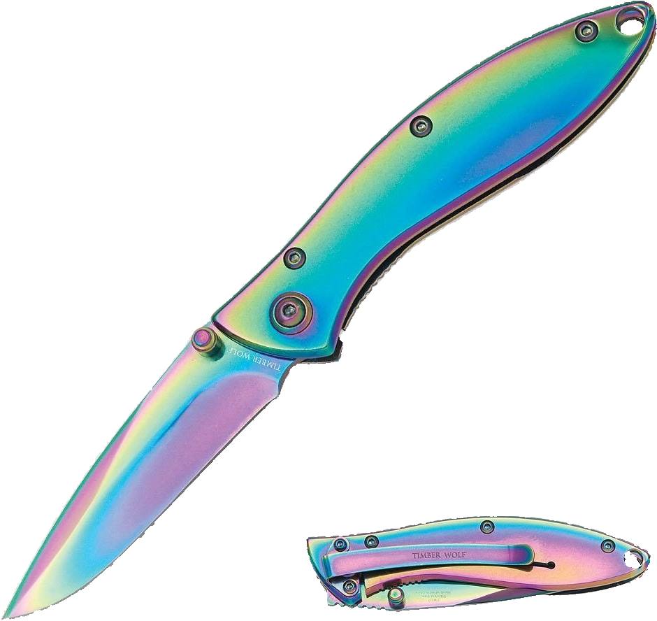 Csgo Knife Png - Rainbow Pocket Knife (963x936), Png Download