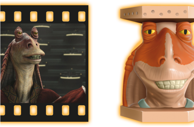 Luke Skywalker Clipart Jar Jar Binks - Star Wars Jar Jar Binks Movie (640x480), Png Download