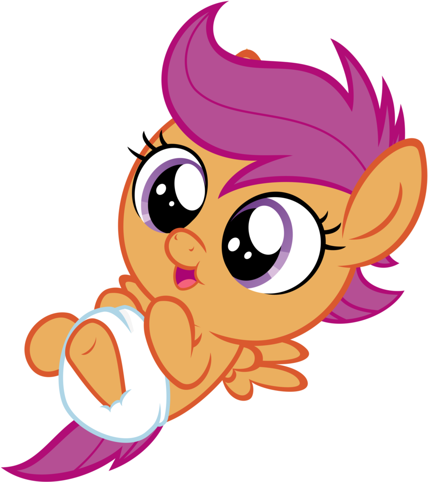 Png Free Vector Baby Cute - Mlp Rainbow Dash E Scootaloo (978x1024), Png Download