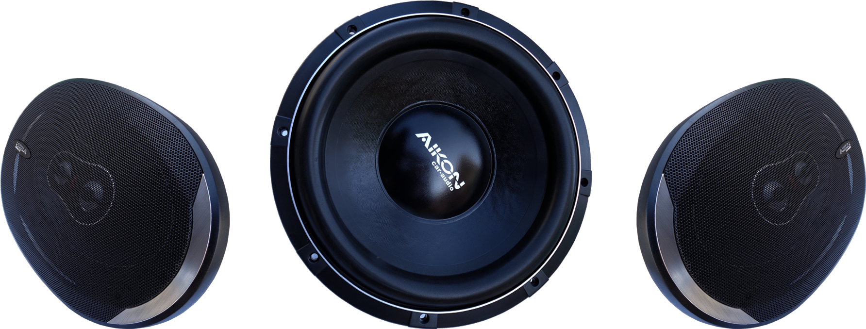 Aikon Vector Black And White Stock - Subwoofer (1920x774), Png Download