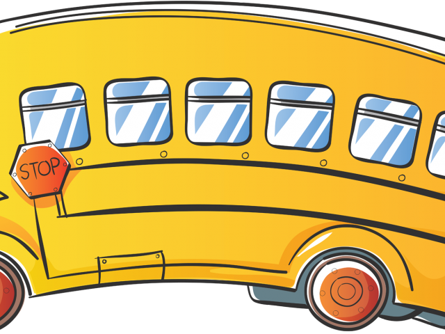 Bus Clipart Beach - School Bus * .png (640x480), Png Download